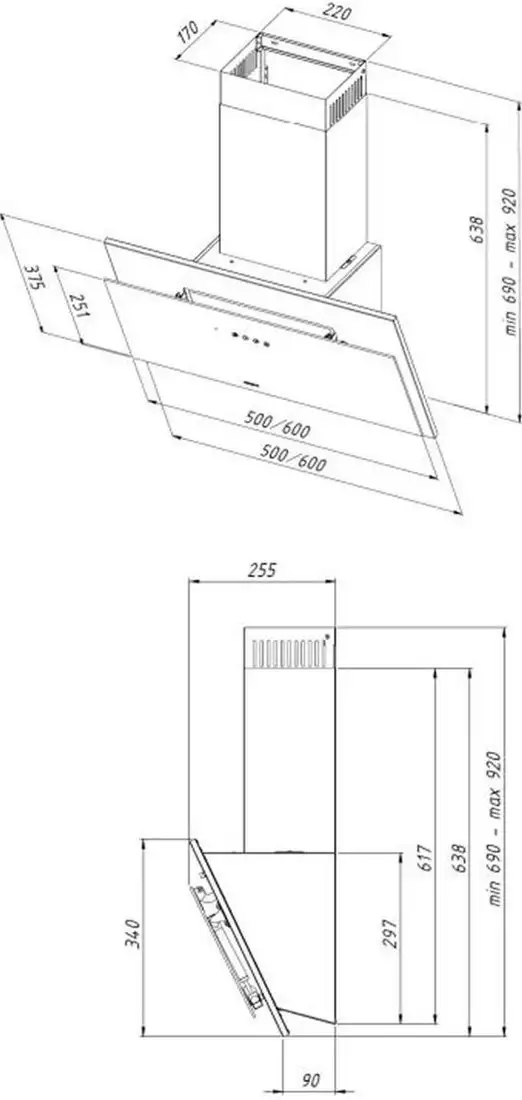 Кухонная вытяжка Akpo Juno eco 50 WK-11 (серый) - фото товара