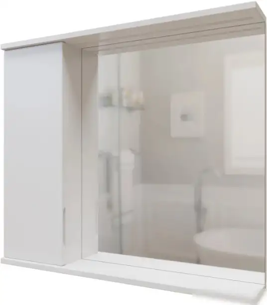 Mixline Шкаф с зеркалом Лайн 80 553016 (левый, с подсветкой) – фото товара