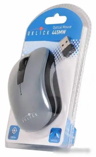 Мышь Oklick 445MW (серый) [945814] – фото товара