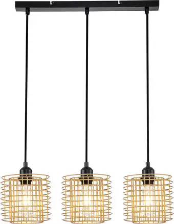 Подвесная люстра Escada Grid 10190/3S E27*40W Gold – изображение в каталоге