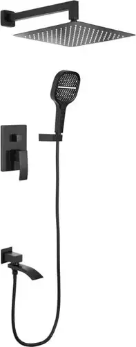 Душевая система Hansberge H6077 (черный матовый) - изображение в каталоге