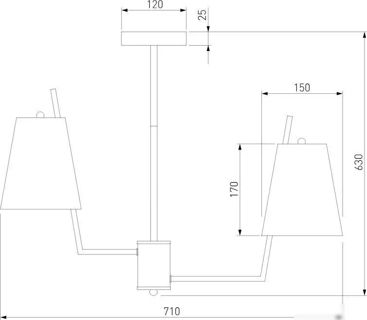 Подвесная люстра Евросвет 60173/6 (латунь) – фото товара