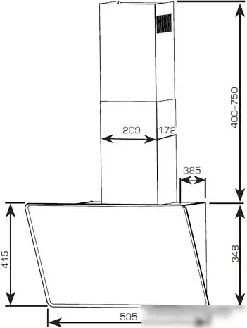 Кухонная вытяжка CENTEK CT-1829-60 (белый) - фото товара