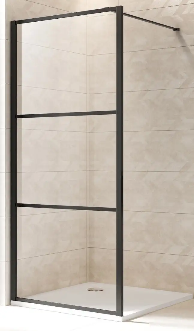 Душевая стенка Adema Смарт компакт 100 Walk-In (черный) - фото товара