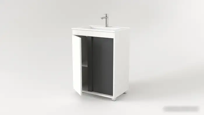 Дабер Тумба под умывальник 013 60 Т13.6.0.20 (белый древесный/серый) – фото товара