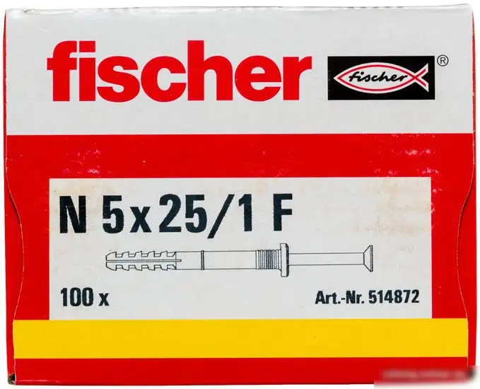 Дюбель-гвоздь Fischer N 5 x 25/1 F 514872 (100 шт) – фото товара