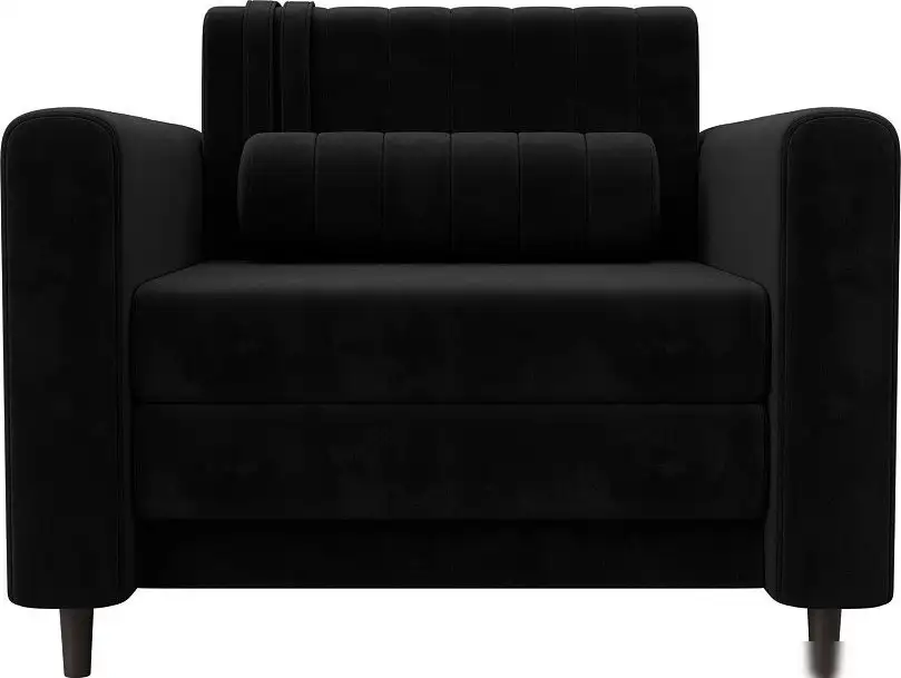 Кресло-кровать Лига диванов Лига-070 132561 (велюр Seven 35 черный)