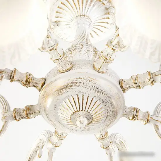 Люстра средней высоты Евросвет Campina 60107/8 белый с золотом – фото товара