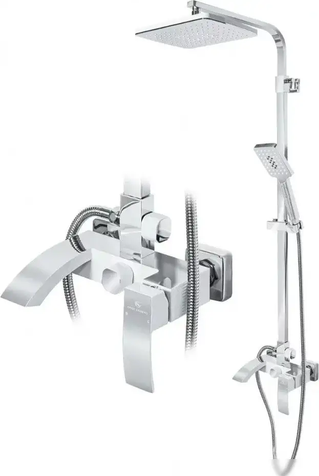 Душевая система Grocenberg GB7007 (белый хром) - фото товара
