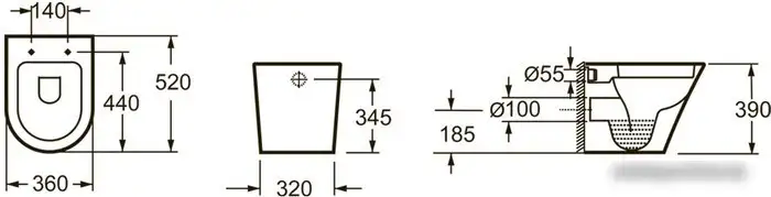 Унитаз Lavinia Boho Biore 33040040 - фото товара