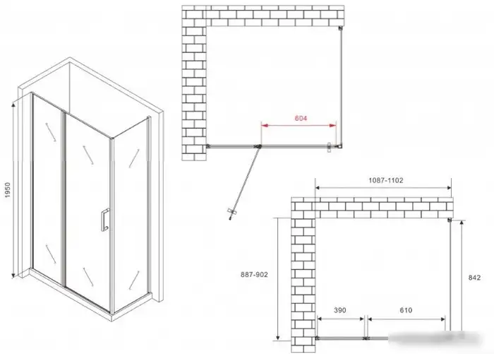 Душевой уголок Abber Sonnenstrand AG04110BS-S90B - фото товара