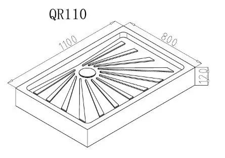 Душевой поддон Cerutti QR110 110x80 - фото товара