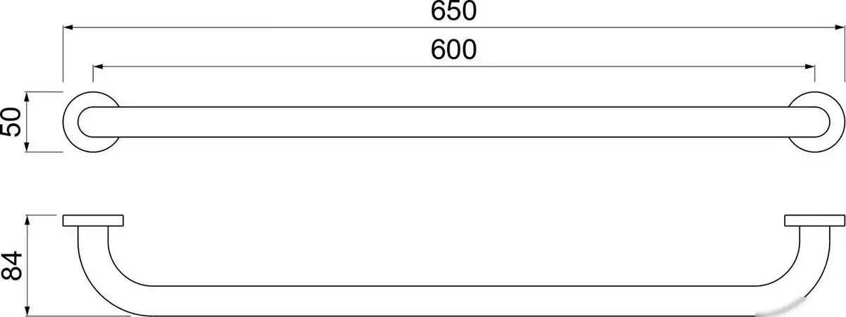 Поручень Aquatek AQ4996BGM (черный хром) – фото товара