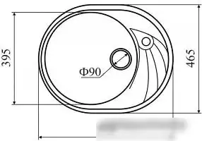 Кухонная мойка Zigmund & Shtain Kreis OV 575 (индийская ваниль) - фото товара