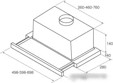 Кухонная вытяжка Jetair Aurora LX/GRX/F/50 (PRF0093612) - фото товара