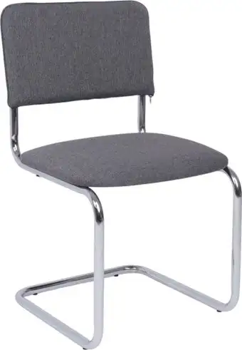 Офисный стул AksHome Славия Leto 68 (темно-серая ткань/хром) – изображение в каталоге