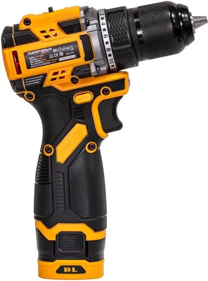 Дрель-шуруповерт Partisan AD-1660BL (с 2-мя АКБ, кейс) – фото товара