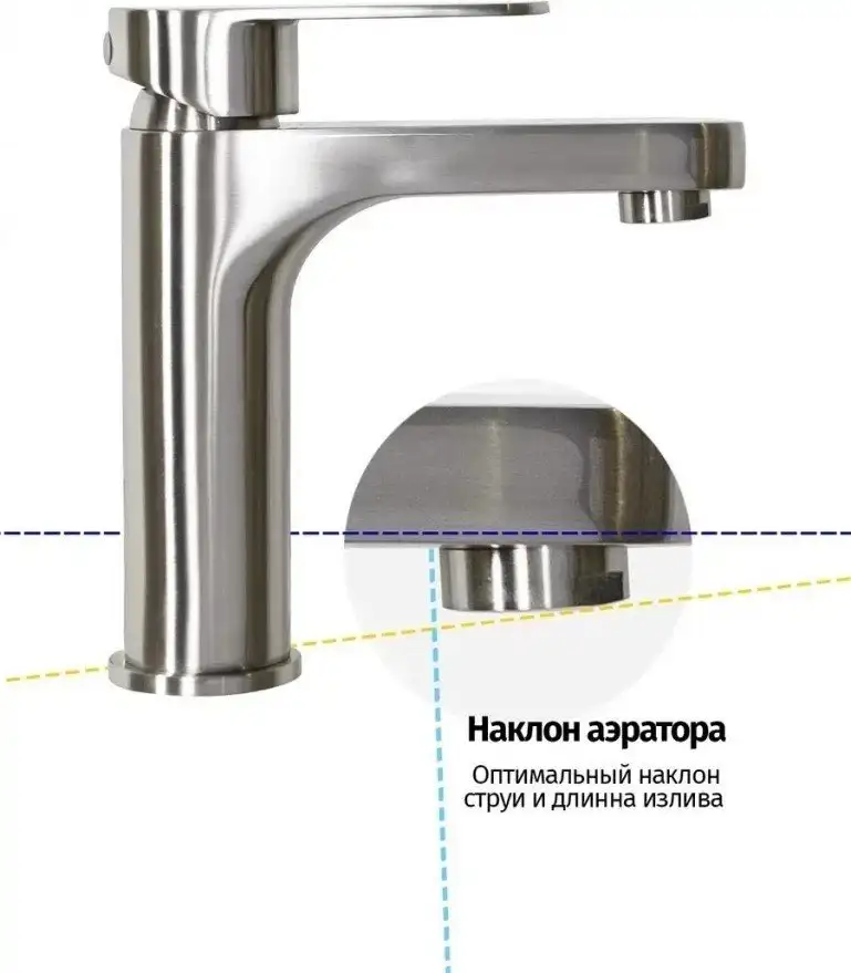 Смеситель Grocenberg GB1011 (никель) - фото товара