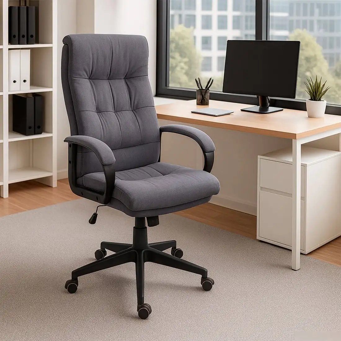 Офисное кресло AksHome Bunny (ткань, серый) – фото товара