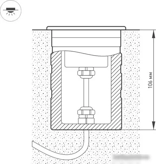 Тротуарный встраиваемый светильник Arlight KT-AQUA-R85-7W Warm3000 024938 – фото товара