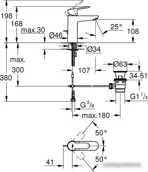 Смеситель Grohe BauEdge 23758000 - фото товара