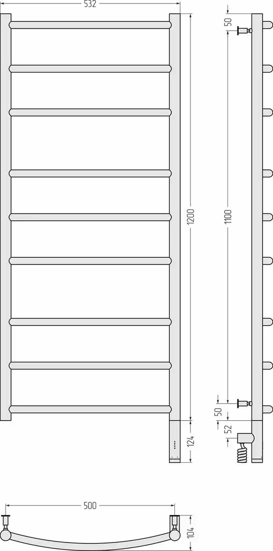 Полотенцесушитель Сунержа Галант 3.0 120x50 31-5801-1250 - фото товара