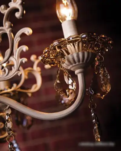 Подвесная люстра Евросвет 3281/5 белый с золотом/тонированный хрусталь – фото товара