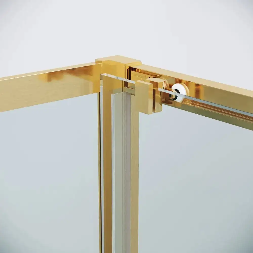 Душевой уголок Grossman Cosmo 100x100x195 120.K33.02.1010.32.00 (золото сатин/стекло прозрачное) - фото товара