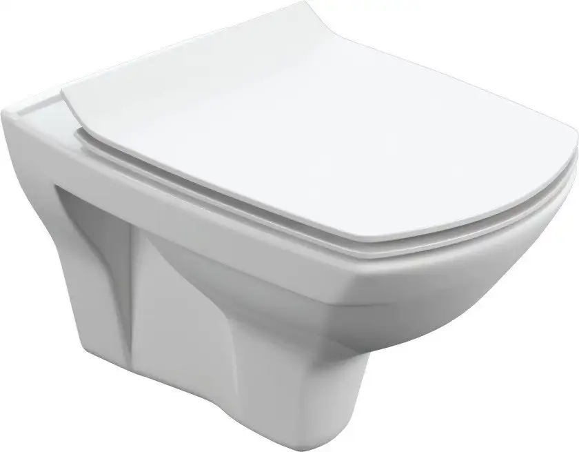 Унитаз подвесной Cersanit Carina New Clean On + S-IN-MZ-VECTOR + P-BU-MOV/Blg/Gl - фото товара