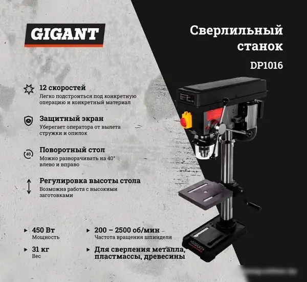 Станок Gigant DP1016 – фото товара