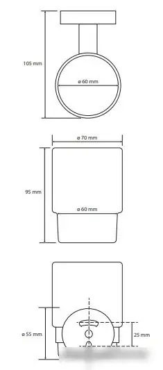 Стакан для зубной щетки и пасты Bemeta Dark 104110010 – фото товара