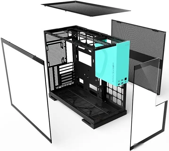 Корпус Geometric Future Model 5 (черный/бирюзовый) – фото товара