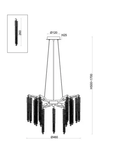 Подвесная люстра Freya Mineral FR1010PL-06G – фото товара