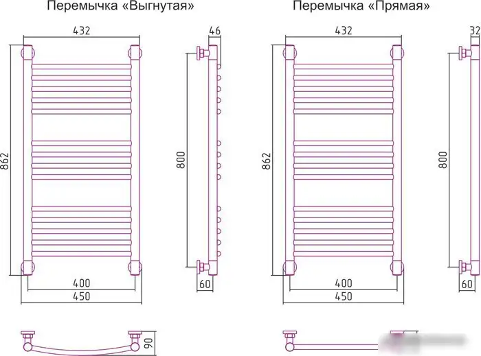 Полотенцесушитель Сунержа Богема+ 800x400 071-0220-8040 - фото товара