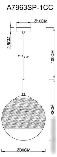 Подвесная люстра Arte Lamp Jupiter Chrome A7963SP-1CC – фото товара