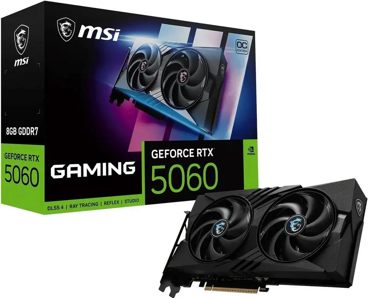 Видеокарта MSI GeForce RTX 5060 8G Gaming OC V1 – фото товара