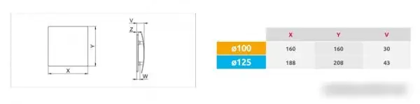 Вентиляционная решетка Awenta RWO125sz-PTCB125P – фото товара