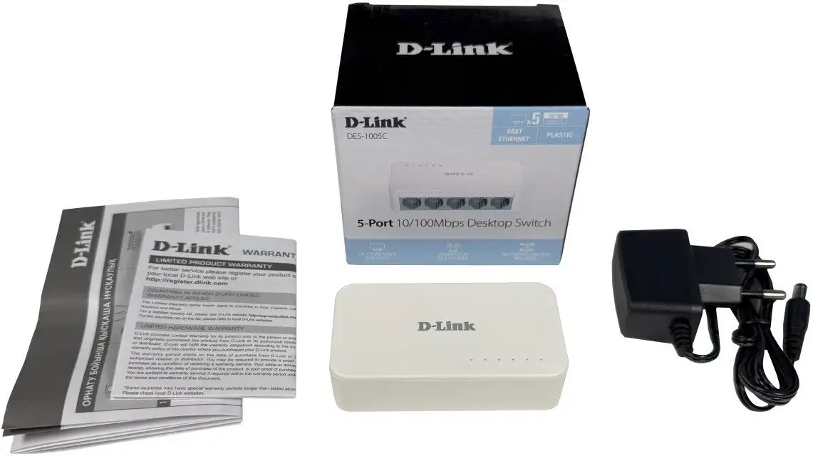 Неуправляемый коммутатор D-Link DES-1005C/F6/E – фото товара