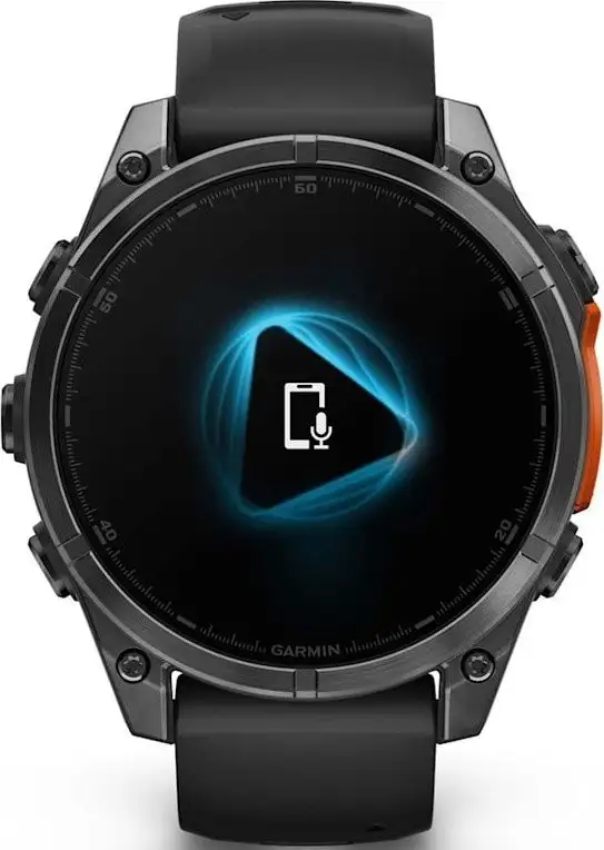 Умные часы Garmin Fenix 8 47мм (серый, черный силиконовый ремешок) – фото товара