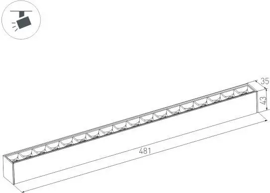 Трековый светильник Arlight MAG-LASER-45-L480-18W Warm3000 026941 – фото товара