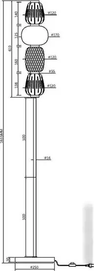 Торшер Maytoni Pattern MOD267FL-L32G3K – фото товара