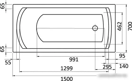 Ванна Santek Монако 150x70 (1WH111976) - фото товара