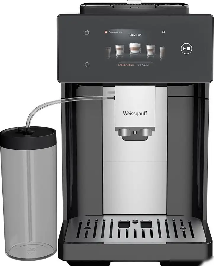 Кофемашина Weissgauff WCM-340 TFT Automatic Touch Cappuccino Nero - фото товара