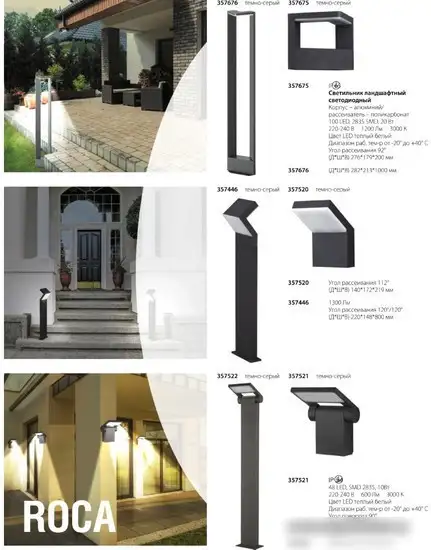 Уличный настенный светильник Novotech Roca 357520 – фото товара