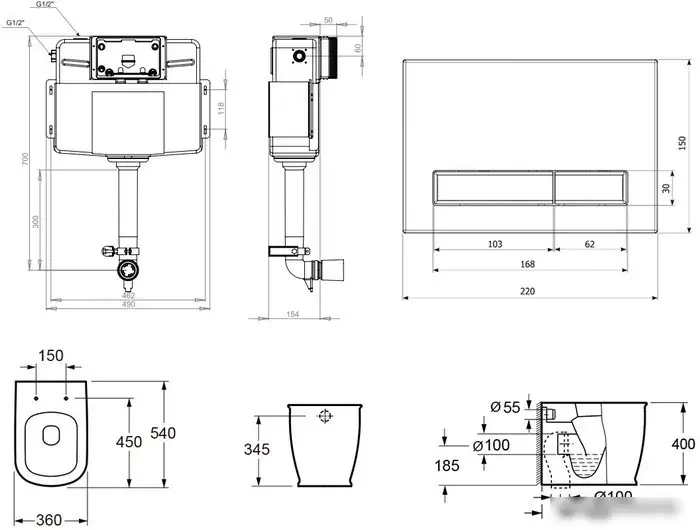 Унитаз Lavinia Boho Relfix Bell Pro Set 4 в 1 77060206 - фото товара