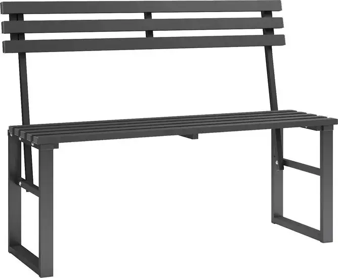 Скамейка Sundays Relax СКМС-1 со спинкой (черный) – фото товара