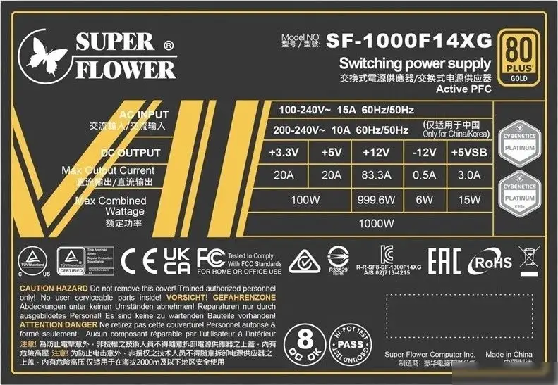 Блок питания Super Flower Leadex VII XG 1000W SF-1000F14XG(WH) – фото товара