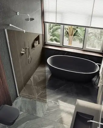 Душевая стенка MaybahGlass 89x195 MGD-691-1ш (бронзовое стекло/белый матовый) - изображение в каталоге