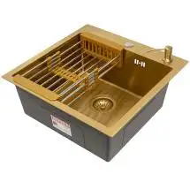 Кухонная мойка ARFEKA ECO AR 500*500 + AR 001 + AR DS 11 GOLD - изображение в каталоге