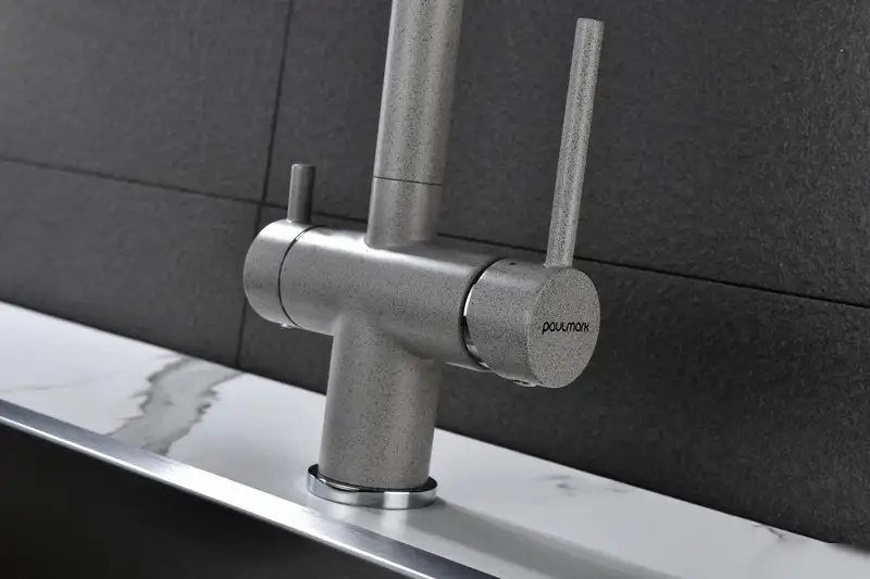 Смеситель Paulmark Serpentine SE213222-DG (серый/графит) - фото товара